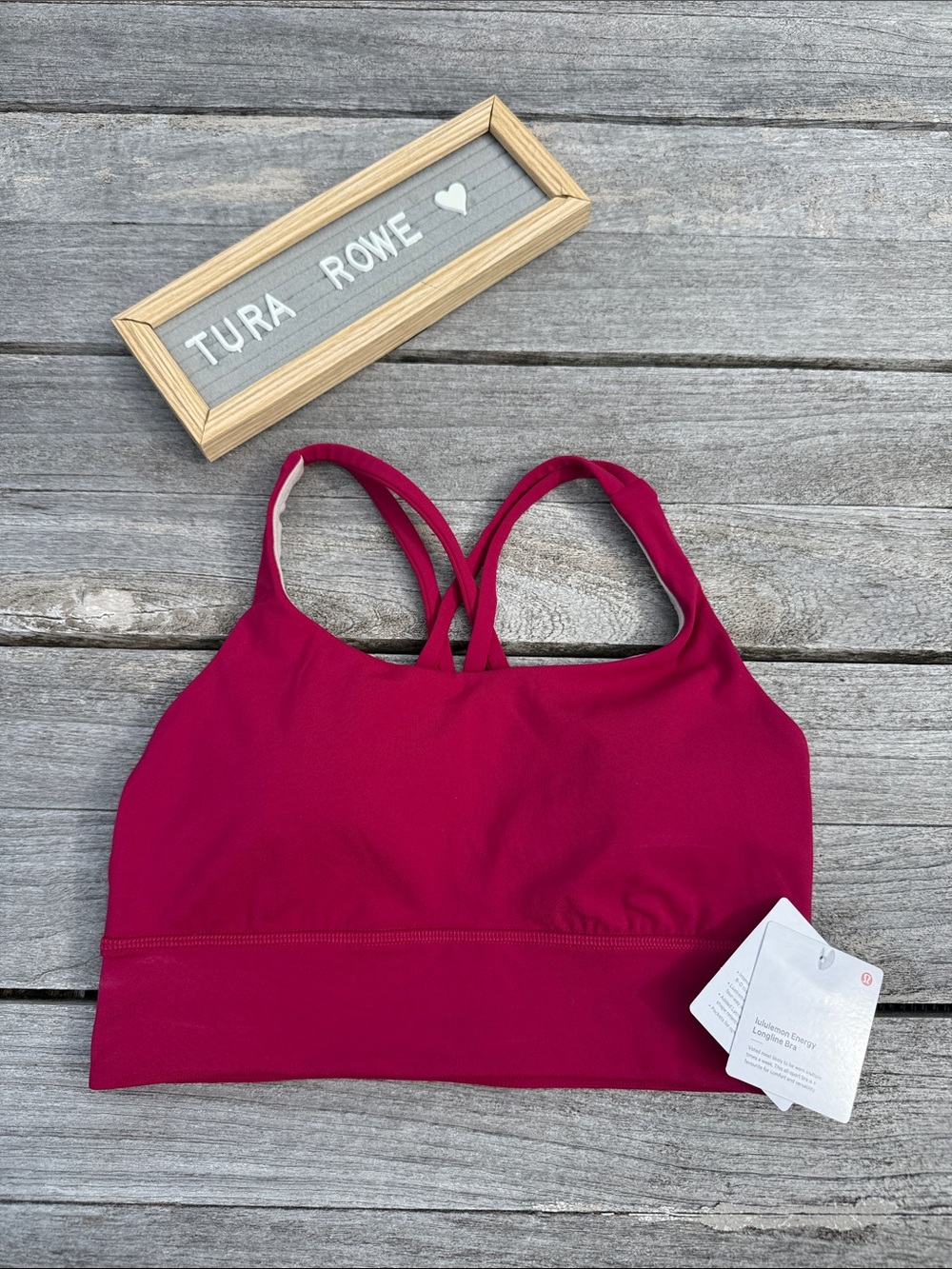 Lululemon Energy Longline Bra Berry Rumble‎ Size 6 NWT Medium Support B–D Cups